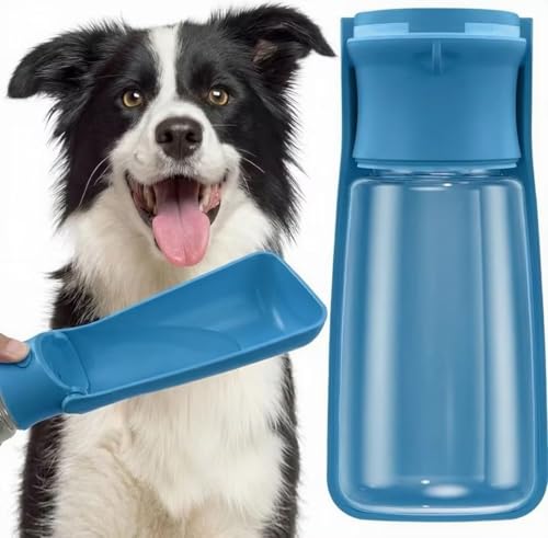 Portable Foldable Dog Water Bottle 19oz – Leak-Proof Plastic