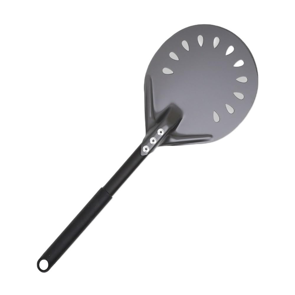 Pala per Pizza Pala for Pizza, 6 Pollici, Rotonda, in Alluminio, Perforata, con Manico in Metallo, Paletta for Pizza, Accessori for Pizza Pala Pizza Corta(6 inch 82cm)