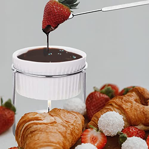 Luvan 4 Pieces Butter Warmers,Butter Warmers For Seafood With 20 Pieces Tealight Candles,Ceramic Butter Warmer Set For Chocolate Or Cheese,Fondue- Dishwasher Safe,Microwave Safe, Oven Safe #TOP5