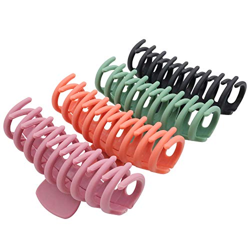 TODEROY Hair Claw Clips for Women and Girls Large Hair Barrette Clamps for Thick Hair (Multi 4)