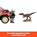 Matchbox RC Jurassic World Toy Truck, Remote-Control Battery-Operated Vehicle with Dinosaur Figure, Dino Catcher RC & Capture Cage for Transport