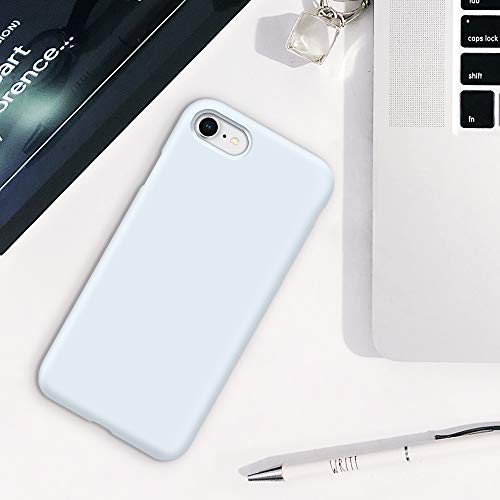 Surphy Silicone Case Compatible With Iphone Se Case (Se 2022 Case Se 3, Se 2020), Iphone 8 Case, Iphone 7 Case, Liquid Silicone Phone Case With Microfiber Lining (Sky Blue) #TOP5