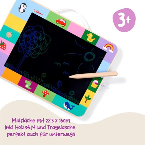 Eichhorn – LCD Zeichentafel mit einer Zeichenfläche von 22,5x16 cm, inkl. Zeichenstift, lasse deiner Kreativität freien Lauf, Batterien im Lieferumfang enthalten, aus Birken und Sperrholz, ab 3 Jahren