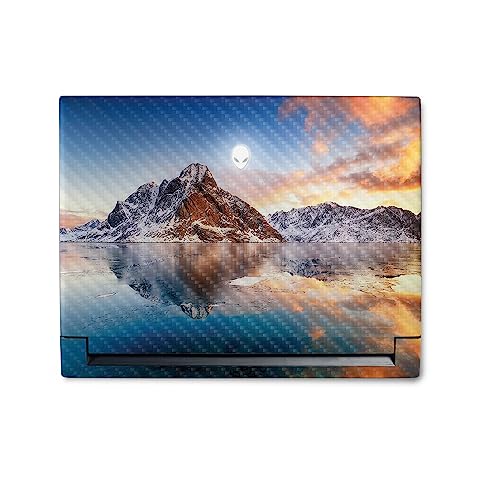 Image of MightySkins Carbon Fiber Skin Compatible with Alienware M18 R1 (2023) Full Wrap Kit - ICY Lake | Protective, Durable Textured Carbon Fiber Finish | Easy to Apply & Change Styles | Made in The USA
