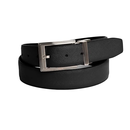 Vince Camuto Men's Reversible Black to Tan Genuine Leather Belt 5