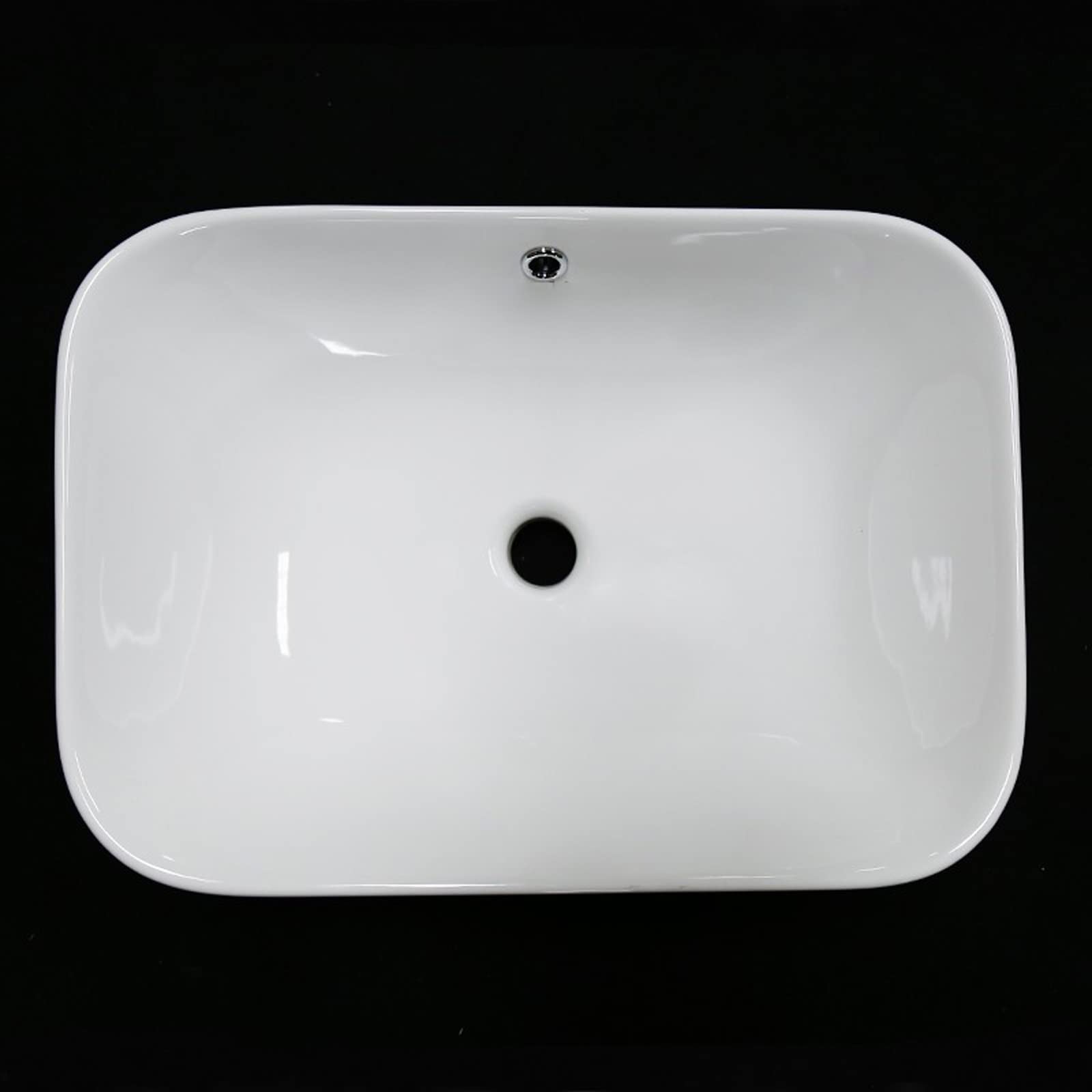 Baño Lavabo Lavabo Moderno de Porcelana Blanca for baño, Lavabo de cerámica sobre encimera, Lavabo artístico for Lavabo, Lavabo de 22 "x 15,7" Fregadero del baño