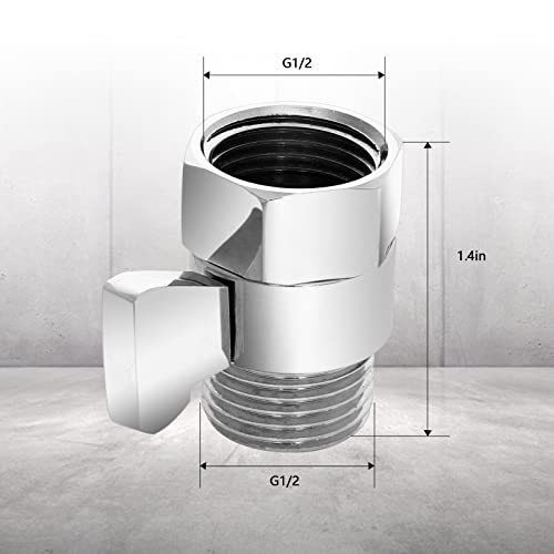 Shower Shut Off Valve Shower Flow Control Valve Brass Water Flow Pressure Regulator For Handheld Shower Head G1/2 Standard Connection #TOP1