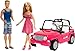 Produktbild Barbie CJD12 - Beach Cruiser, pinkes Strand Auto mit Barbie und Ken Puppe, Puppenzubehör, ab 3 Jahren