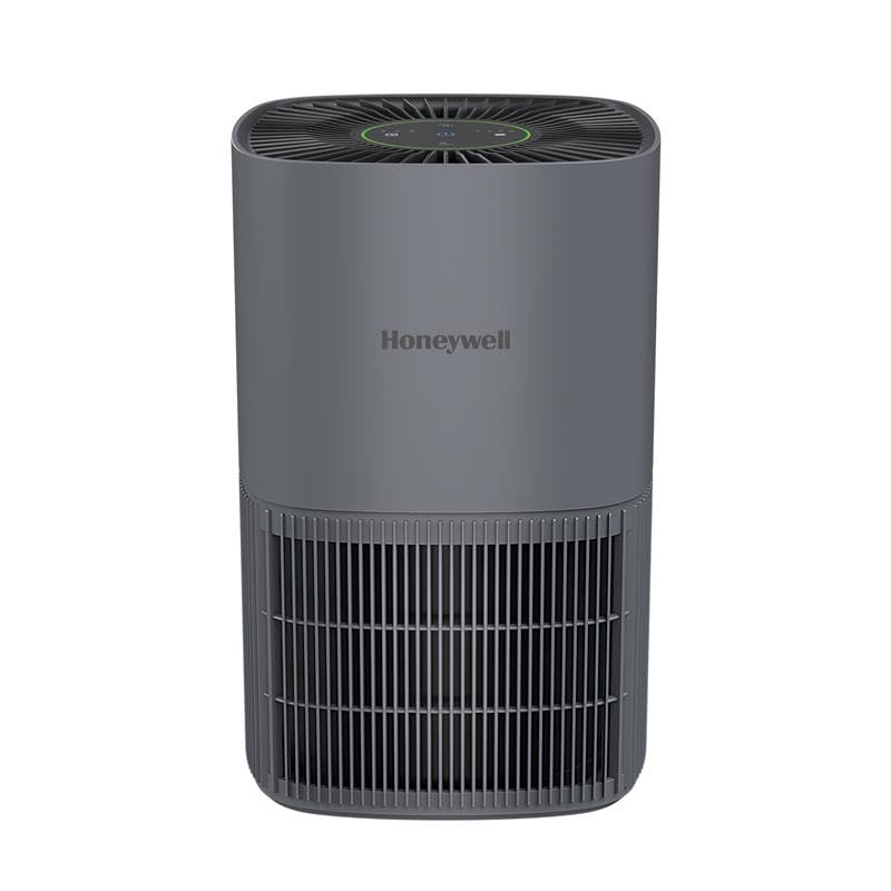 Image of Honeywell Allergen Plus Compact Small Room HEPA Air Purifiers for Home, Up to 530 Ft Coverage, 3-in-1 Filter, Pet Dander, Smoke & Odor Reducer Air Quality Sensor with Auto Mode, Grey, HPA125V