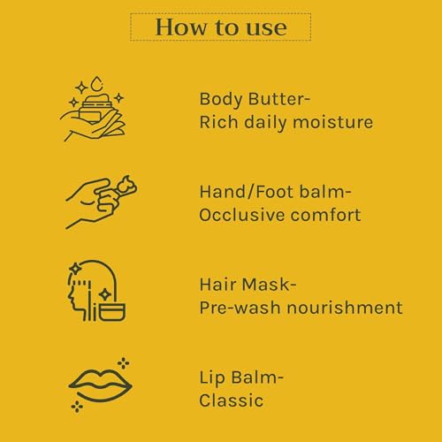 Image of Tattvalogy 100% Pure Shea Butter & Cocoa Body Butter Combo | Unrefined, Raw & Natural Skin & Hair Moisturizer | For Dry Skin, Stretch Marks, Chapped Lips & Hair Nourishment (100g Each)