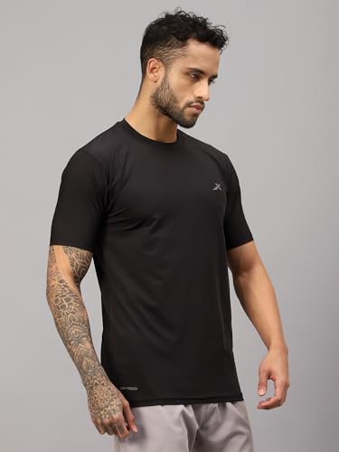 Image of VECTOR X Self Design Men Round Neck T-Shirt 100% Polyerster (Pack of 1)