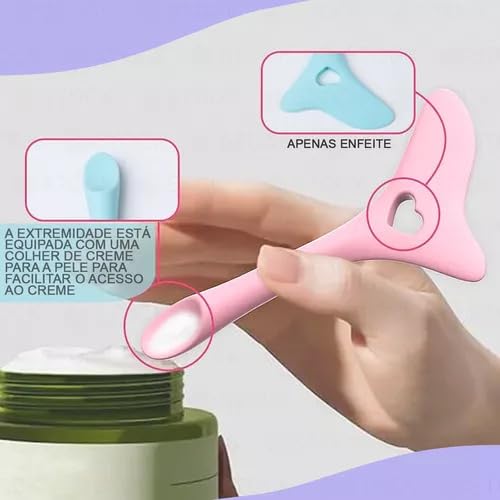 kit 02 Molde Delineado Gatinho Olhos Aplicador Sombra Silicone Make