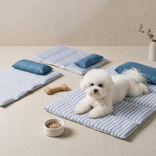 Kühlmatte für Hunde, weich, tragbar, groß, waschbar, mit Kissen, kühlende Matte für Hunde im Innenbereich, für Sofa, Auto, Terrasse, Haus, Senioren, Welpen, Sommer, Jau-9