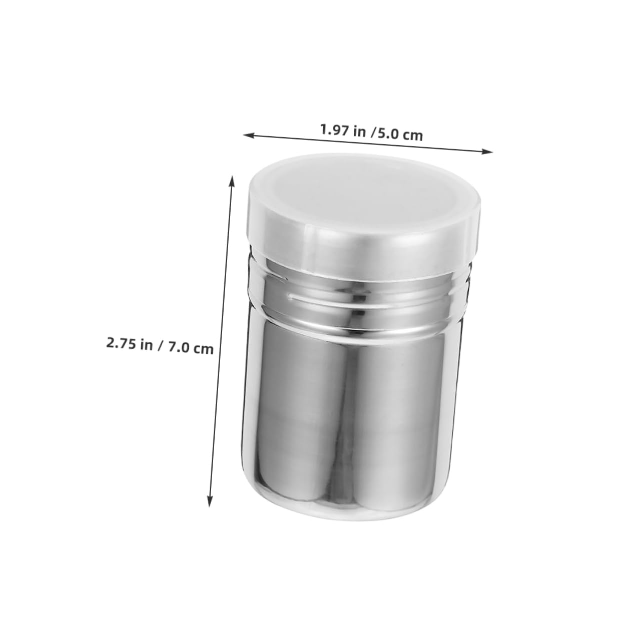 Unomor 2pcs Stainless Steel Powder Duster with Fine Mesh Lid for Sprinkling Cocoa Powdered Sugar and Chocolate Desserts and Beverages Shaker for Baking and Coffee Use