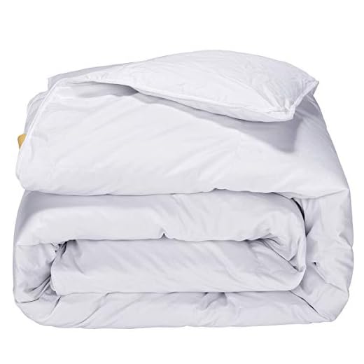 puredown® Lightweight Goose Feather Down Comforter King Size, Quilted White Duvet Insert for Warm Weather/Hot Sleeper(White, 104 * 88")