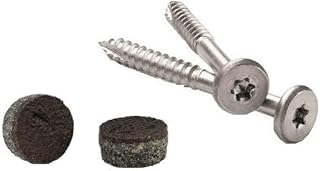 Pro Plug System for Fascia Plug and Screw Kit - Trex Lava Rock Fascia Plugs and Stainless Steel Screws- 9 x 1-7/8 T-20 Star Dr- 100 Pieces