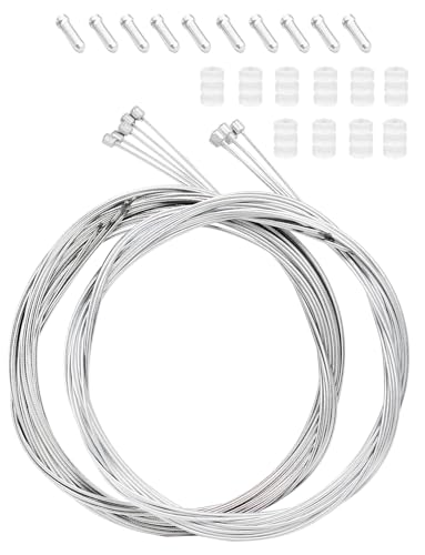 Ciomszan 10PCS Bicycle Brake Cable, Bike Derailleur Shifter Cables,Front and Rear Brake Lines Shift Cable Kit for Shimano Sram Road Mountain Bike