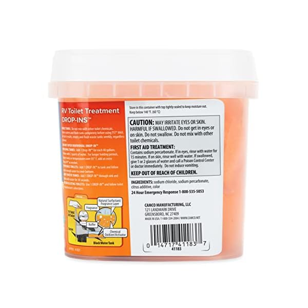Camco TST MAX RV Toilet Treatment DropINs Control Unwanted Odors and