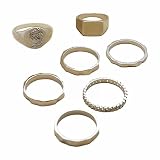 Yowablo New Bagua Leaf Ring Flower Love Butterfly Chain Joint Ring Set aus Ringen in verschiedenen Stilen Bunte Modeschmuck Ringe