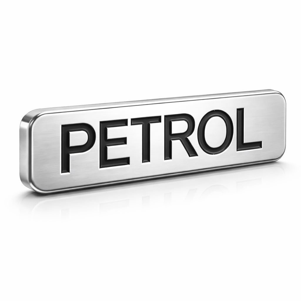 DETACHI Petrol Emblem 3D Metal Car Badges Emblems Logo-7.5 X 2cm-Silver | Trunk Rear Fender Emblem compataibe with Tailgate Side Sticker Badge Car Decals | Waterproof Self-Adhesive Non-Rusting-image-44