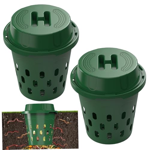 Contenedor de compostaje de gusanos en pack de 2 unidades color verde 6