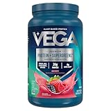 Vega Protein + Supergreens - 20g Plant-Based Protein, Berry, 26 Servings, Real Greens & Veggies, Vegan Keto, 0g Added Sugar, Non-GMO, Gluten Free, Dairy Free, 1.7lbs (Packaging May Vary)