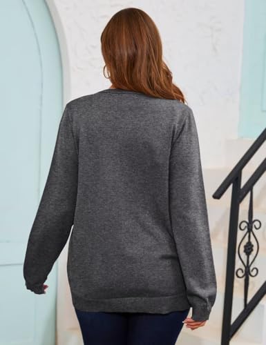 MONNURO Womens Plus Size Sweaters 2024 Long Sleeve Chunky Warm Knit Fall Pullover Tops Outfits Clothes3