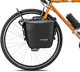 ROCKBROS 100% Waterproof Cycling Pannier Bag Travel Rear Seat Carrier Bike Rack Pack Luggage Carrier Bags 10-12L Black