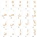 ARABIC KEYBOARD STICKERS WITH ORANGE LETTERING ON TRANSPARENT BACKGROUND FOR DESKTOP, LAPTOP AND NOTEBOOK