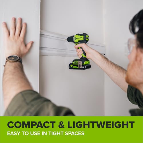Image of Greenworks 24V (4-Tool) Brushless Combo(Drill+Impact Driver+Recip Saw+Flashlight), 2*2.0Ah USB-C Batteries (12,000mAh Power Bank)and a Cable, 30W Charger,29Pcs Titanium Drill+Impact Bits+Nut Drivers