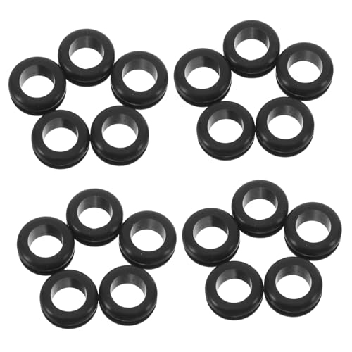 KOMBIUDA 50pcs Dual Sided Rubber Grommet with Wide Slot Flexible Wire Hole Cover for Cable Management for Office and Industrial Use Sealing for Dust and Moisture Protection