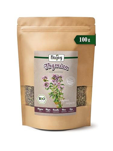 Biojoy Tomillo seco Ecológico (100 g), cortado, apto para Infusión (Thymus vulgaris)