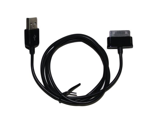 Extra Long Black Galaxy Tablet USB Charge and Sync Cable, Double the Length of Standard Cord - 2m (6.5ft) Long. Galaxy Tablet 7.0/8.9/10.1 Compatible