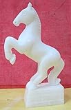 Enorme firmato Pure White Horse Statue reggilibri Art Deco Marble Figurine 15,2 cm quantità: 1 pezzo misura 15,2 cm di altezza