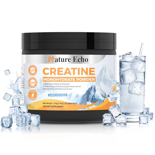 Image of Creatine Monohydrate Powder - Unflavored - 42 Servings | 5g of Creatine Monohydrate - Supports Muscle, ATP Production, Energy, Strength - Vegan, Gluten Free