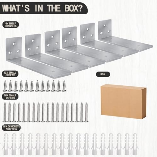 Votzaaq Floating Shelf Brackets 6 Inch thumb #5