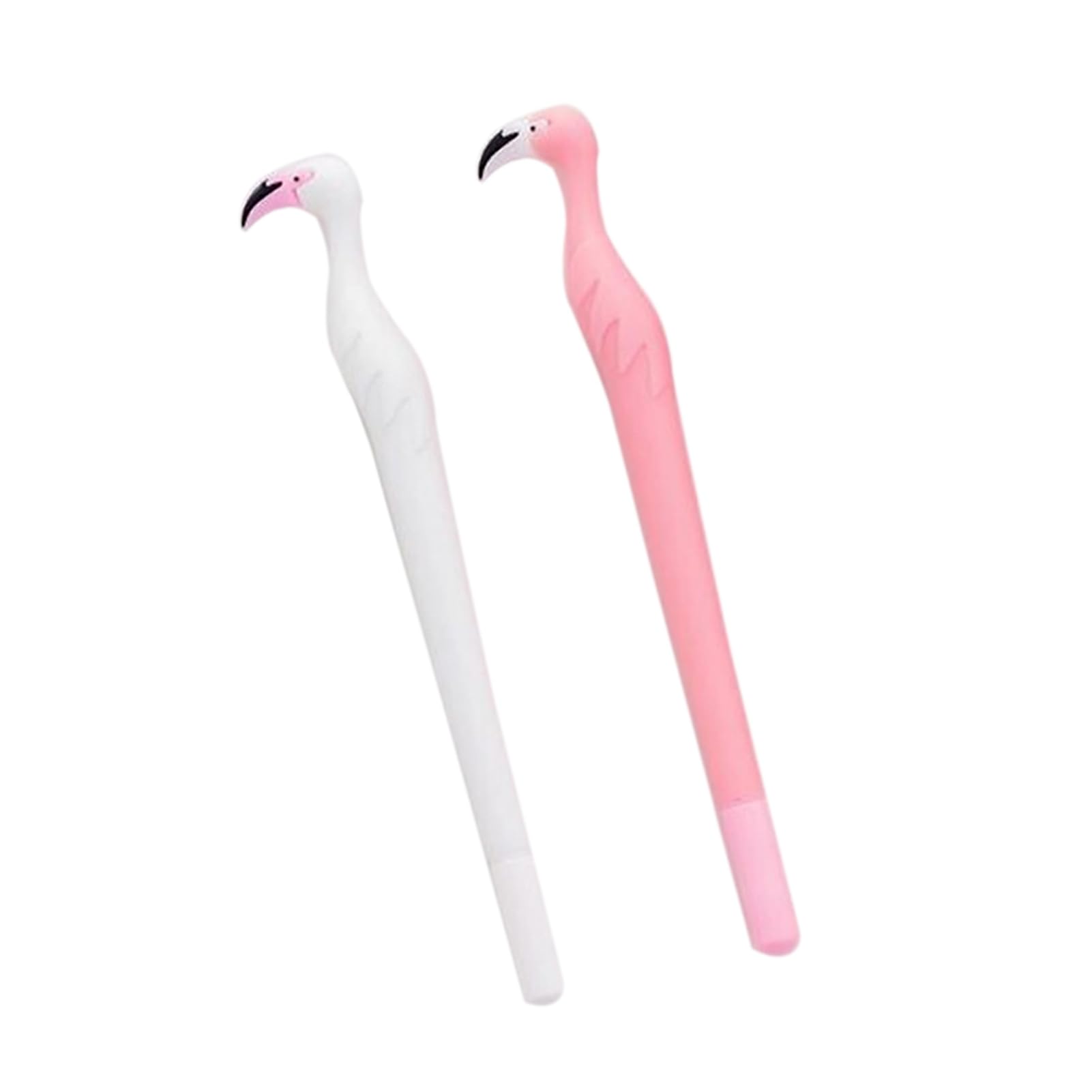 matumou 2Pcs Flamingo Silicone 0.5mm Gel Student Stationery School Supply Black Ink