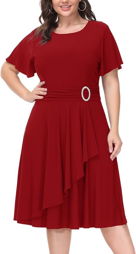 Image of TASHVIKA'S Women's Fit & Flare Midi Dress