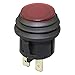 Produktbild Wasserdichter Drucktaster, AUS/EIN nicht rastend, 20A bei 12V DC, 10A bei 125V AC, 6A bei 250V AC, IP65, 2 Anschlusspins, roter Taster unbeleuchtet, Snap-in-Montage in 20mm Bohrung, ASW-29