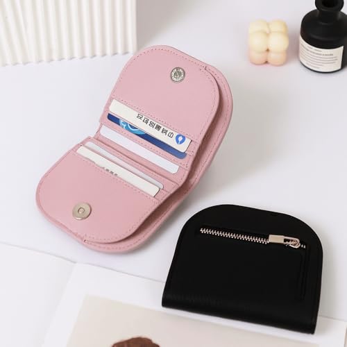 PU Leather Card Holder Solid Color Simple Korean Style Coin Purse Portable Multifunction Short Wallet Student(Green)4
