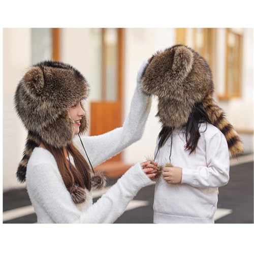 Gorro de mapache con orejeras para esquí infantil: abrigo divertido de 6 a 10 años 7