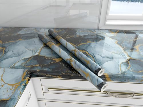 Image of Barebeauty 60 x 200 cm Kitchen Wallpaper, Self Adhesive Oil Proof Waterproof Wall Sticker for Kitchen, Anti-Mold Heat Resistant Backsplash Wall Covering (Pack of 6, 77.52 Sq. Ft. Approx)