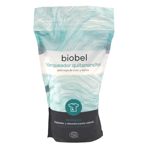 Biobel - Blanqueador Quitamanchas en polvo - 100% Natural – Potencia el detergente, desodorizante y desinfectante - Sin Perfumes ni Alérgenos - Indicado para Todo Tipo de Ropa – 1 kg