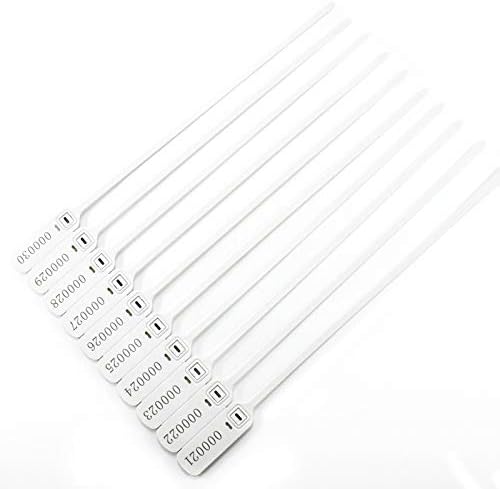 Miniatura 8 de Sellos de plástico resistente para camiones y remolques, etiquetas de seguridad numeradas, lazos de seguridad, cerraduras de almohadilla apretadas,