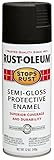 Rust-Oleum 7798830-6PK Stops Rust Spray Paint, 12 Oz, Semi-Gloss Black, 6 Pack
