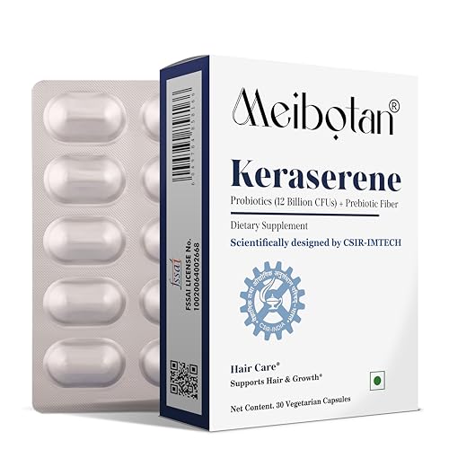 Image of Keraserene Probiotics Hair Care Supplements | Scientifically Designed by CSIR-IMTECH | For Hair Care - 30 Veg Capsule (Pack of 3x10) Men & Women
