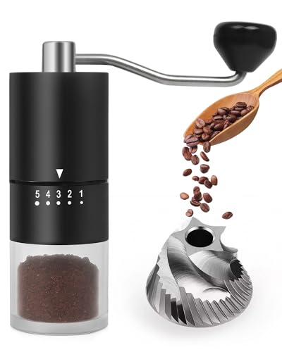 Stainless steel Burr Manual Coffee Grinder for Drip French Press,5