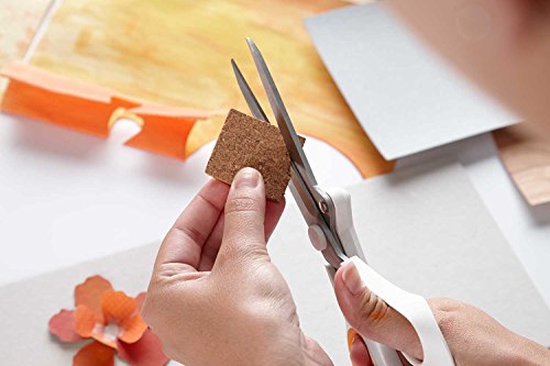 Fiskars Tesouras de mídia mista amplificada de 20 cm, branca