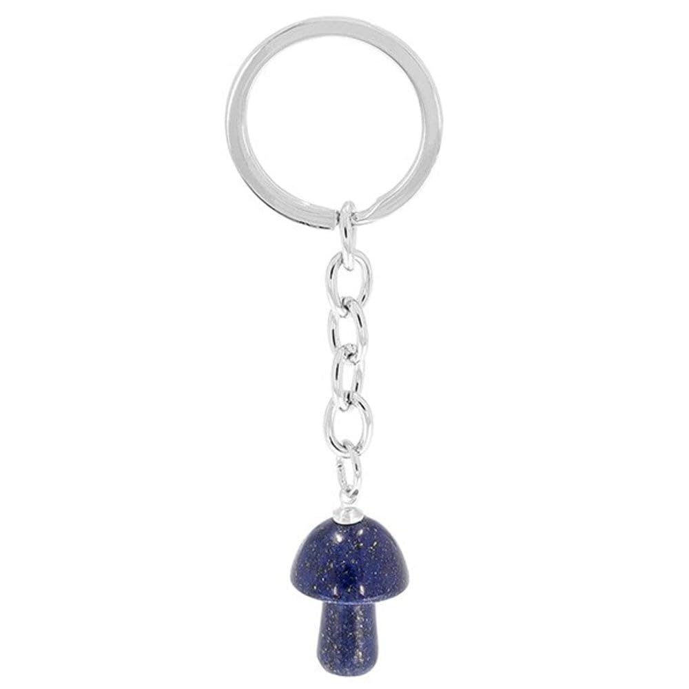 equilibrium Gemstone Mushroom Keyrings - Lapis Lazuli