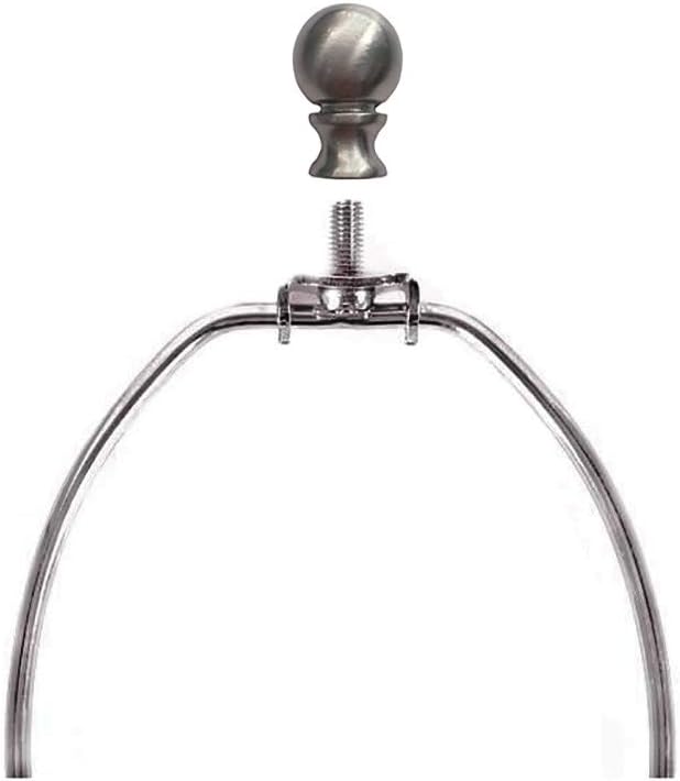 Brushed Nickel Lamp Finials 2 Pack Cap Knob Decoration for Lamp Harp Holder
